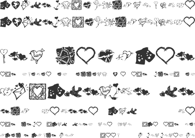 KR Be Mine Always font preview