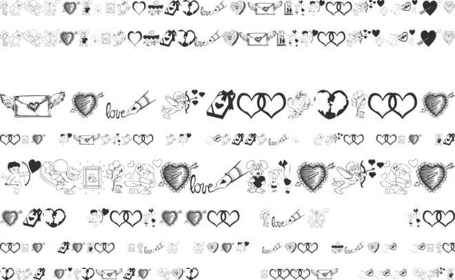 KR Be Mine font preview