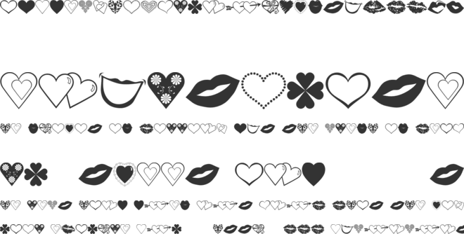 luv n kisses font preview