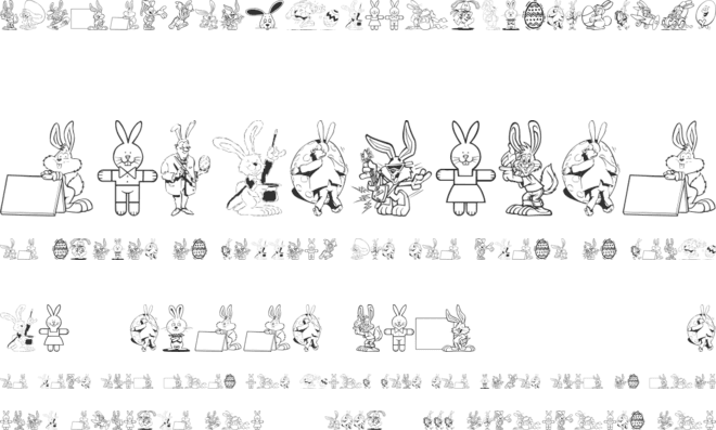 Easter Hoppy font preview