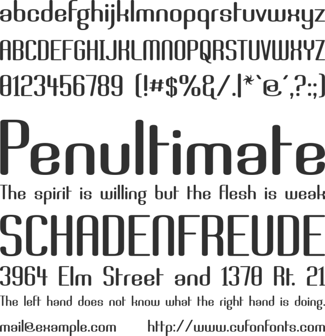 Brassiere font preview