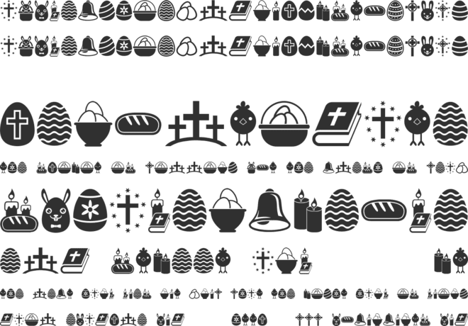 Easter Icons font preview