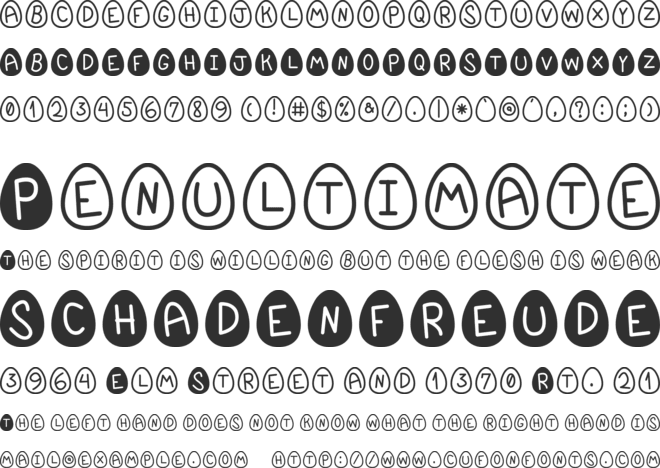 EasterFont St font preview