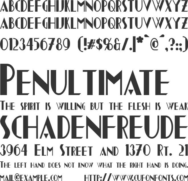 Chapleau font preview