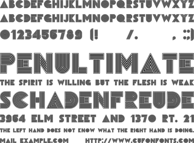 Remained Black font preview