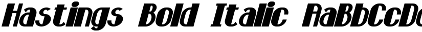Hastings Bold Italic font