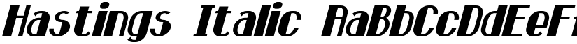 Hastings Italic font