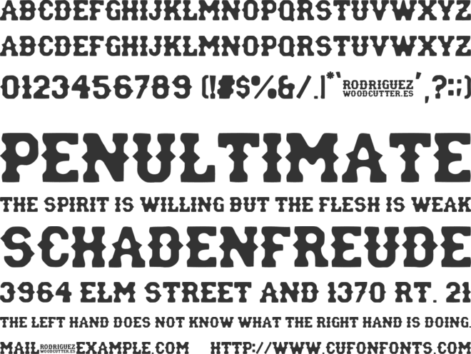 rodriguez font preview