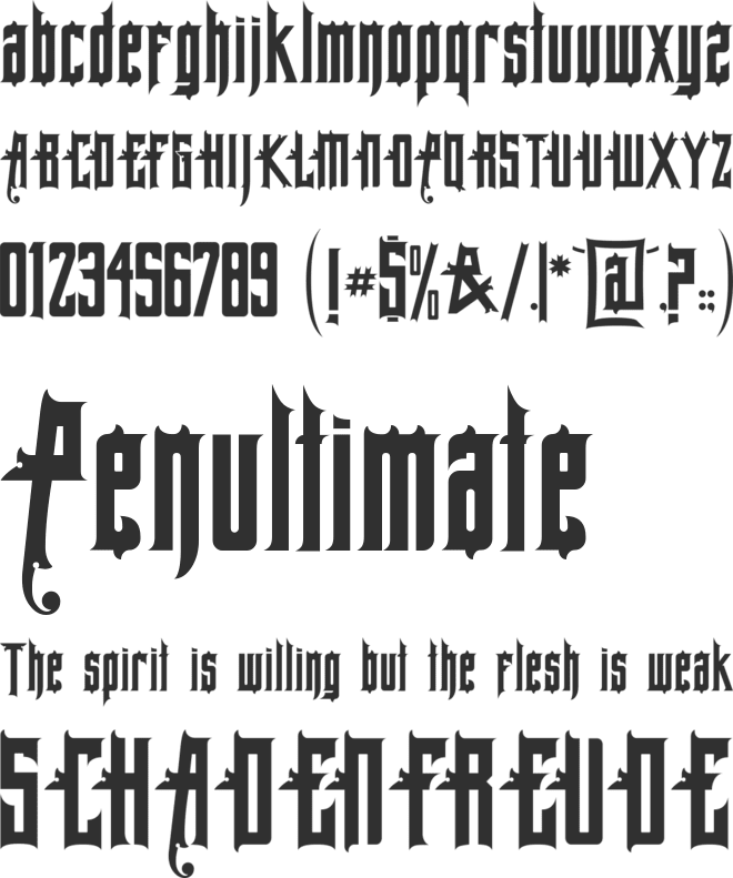 AlleghenyPA font preview