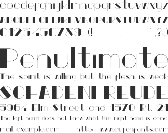 Popeye Type font preview