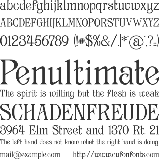 Archaic1897 font preview