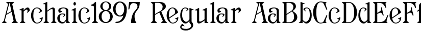 Archaic1897 font download