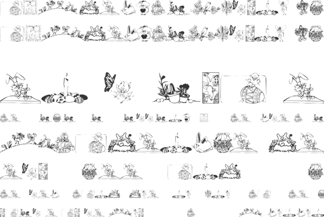KR Easter 2002 font preview