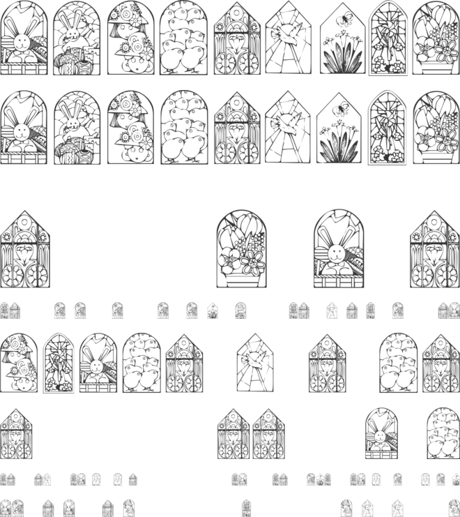 KR Easter Windows font preview