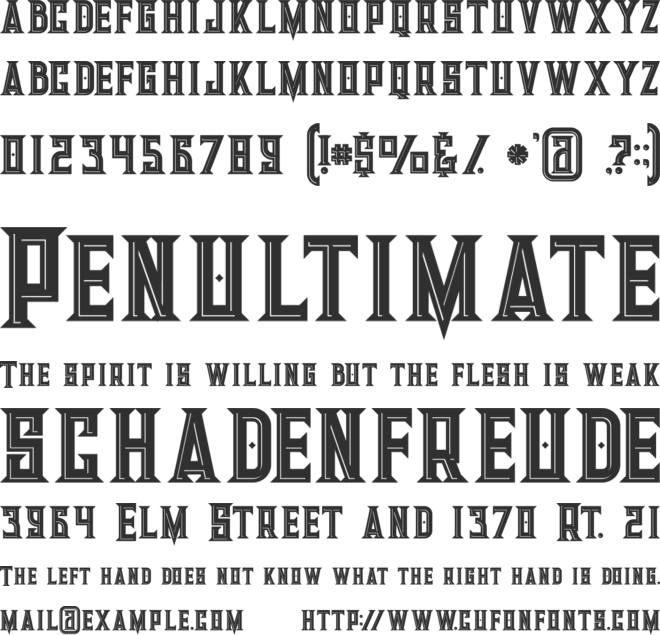 Giant  Inline font preview
