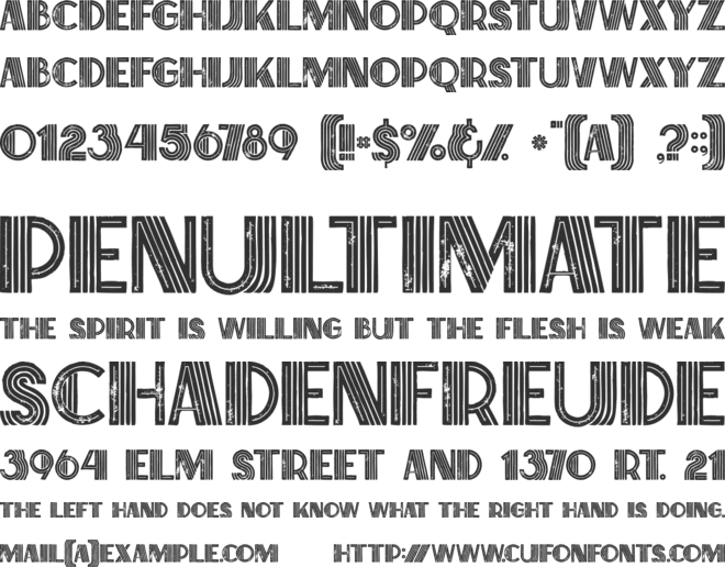 Brisk Inline Grunge font preview