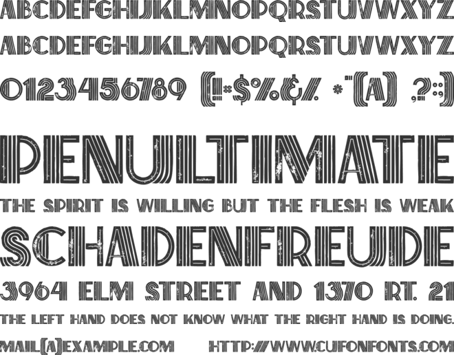 Brisk Inline Grunge font preview