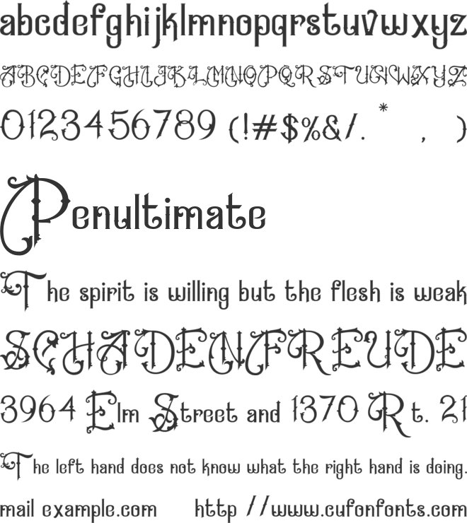 Billady Savior Demo font preview