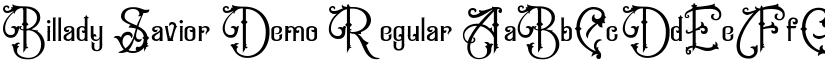 Billady Savior Demo Regular font
