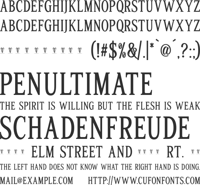 Chadlershire demo font preview