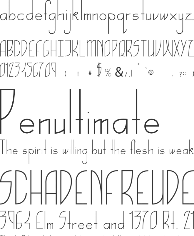 BelleFontNouveau font preview