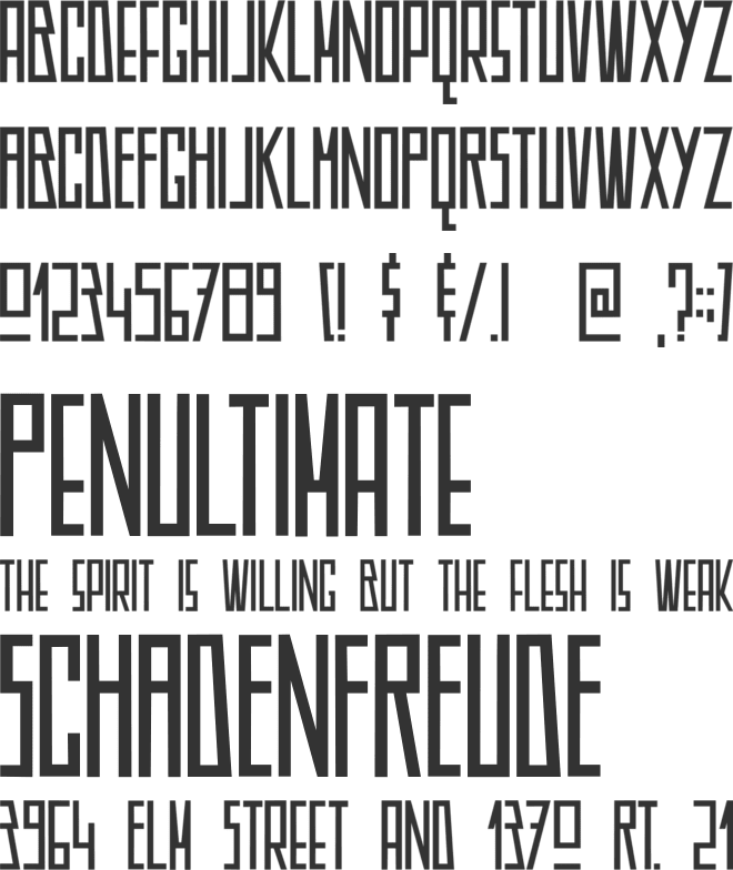 DK Americain font preview