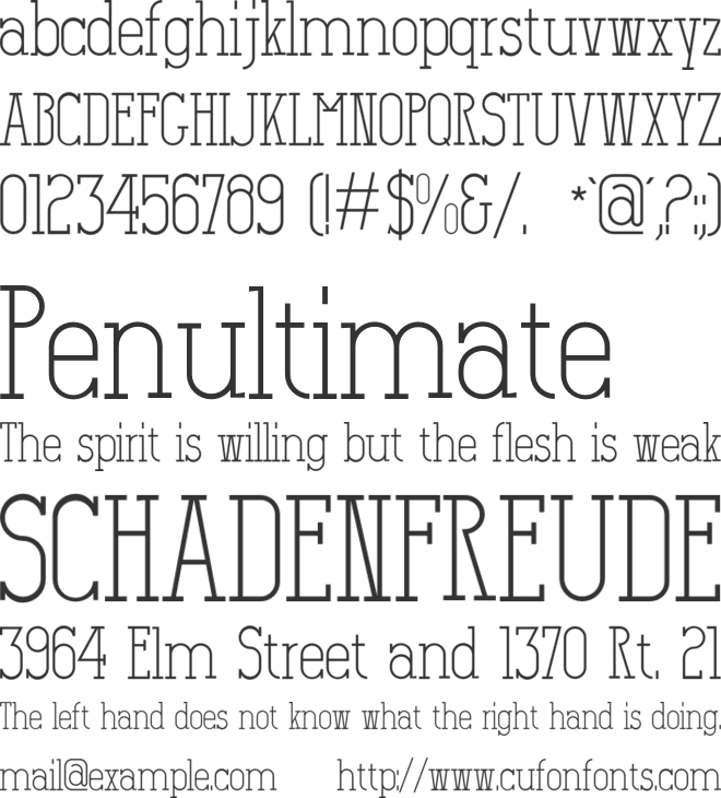 Salamandre font preview