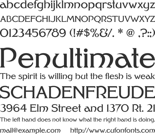 FHA Modernized Ideal ClassicNC font preview