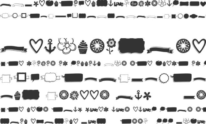 KG Flavor And Frames Six font preview