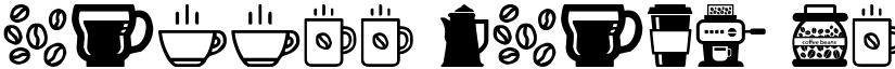 coffee icons Regular font