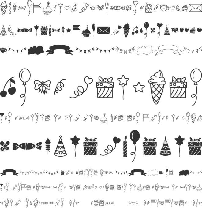 Habede Extra Doodles font preview