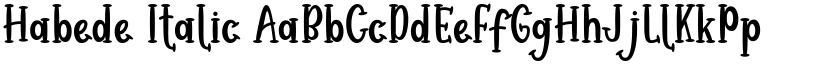 Habede Italic font