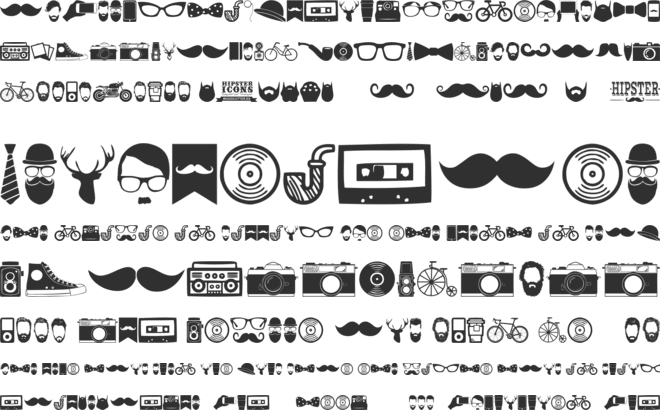 Hipster Icons font preview