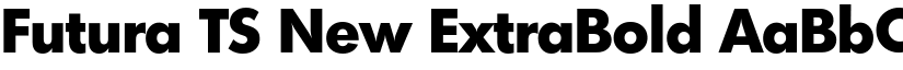 Futura TS New ExtraBold font