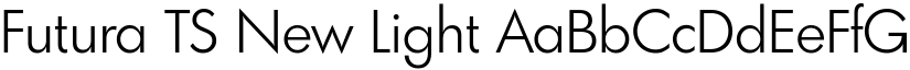 Futura TS New Light font