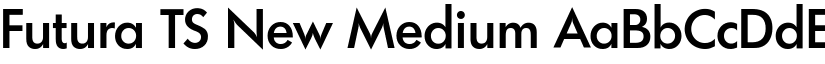 Futura TS New Medium font