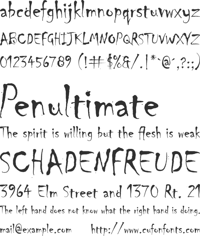 Chiller font preview