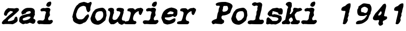 zai Courier Polski 1941 italic Regular font