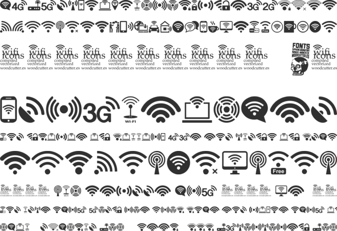Wifi Icons font preview