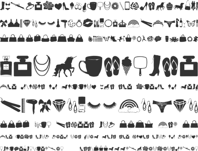 212 Girly Stuff font preview