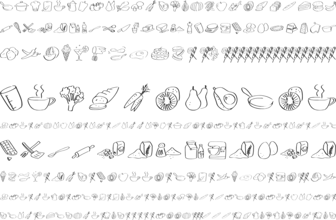 PWFoodblog font preview