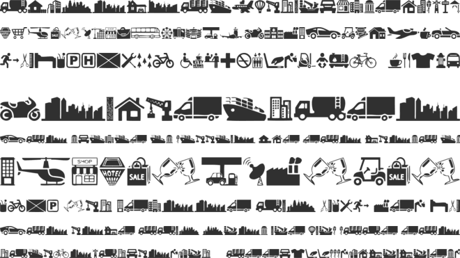 City Icons font preview