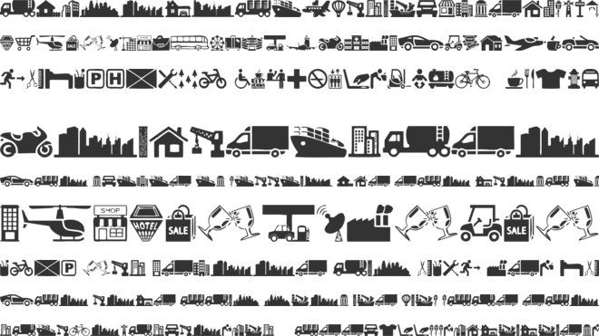 City Icons font preview