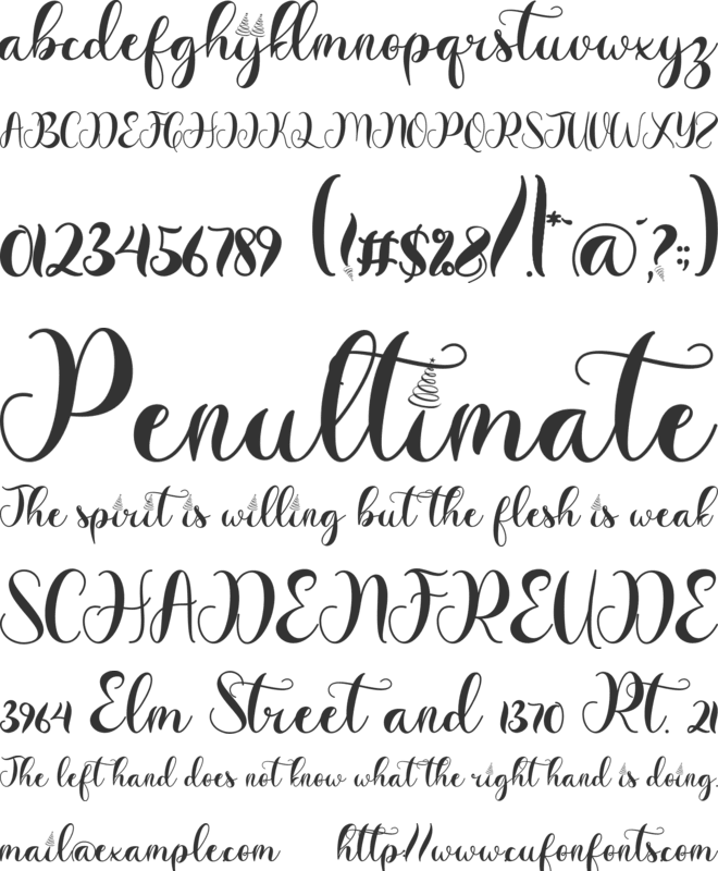 Christmas Glitter font preview