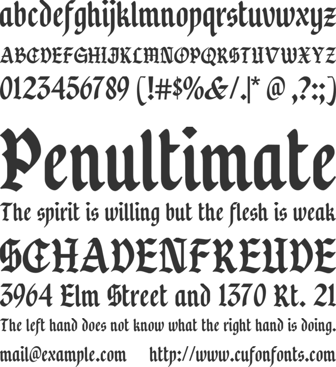 Warsuck font preview