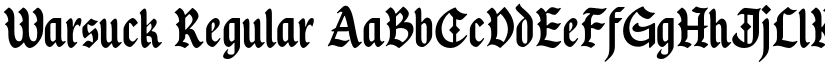 Warsuck Regular font