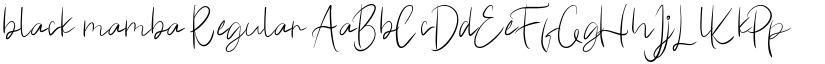 black mamba Regular font