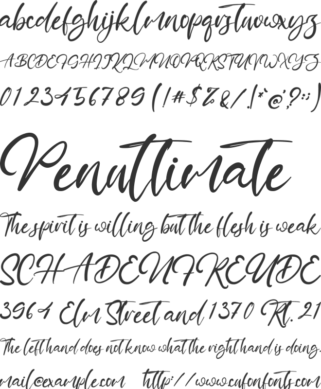 Prince Danice font preview