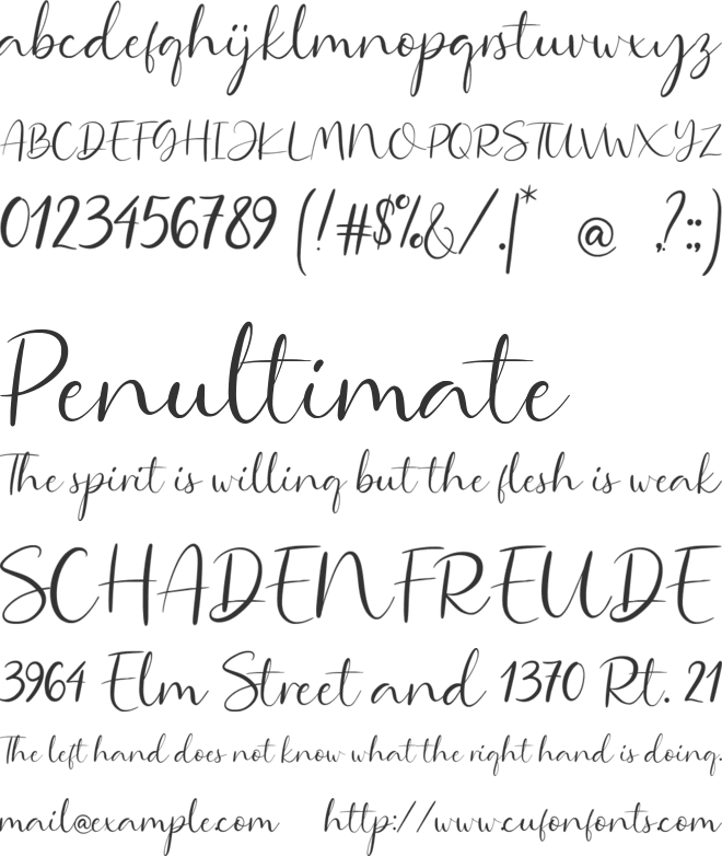 Amatley font preview