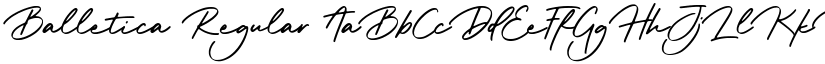 Balletica Regular font